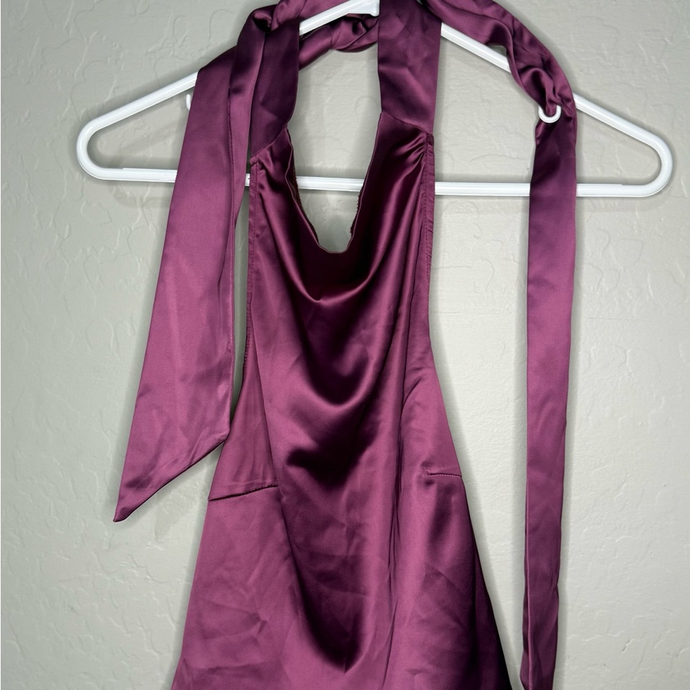 Cider Deep Purple Satin Dress